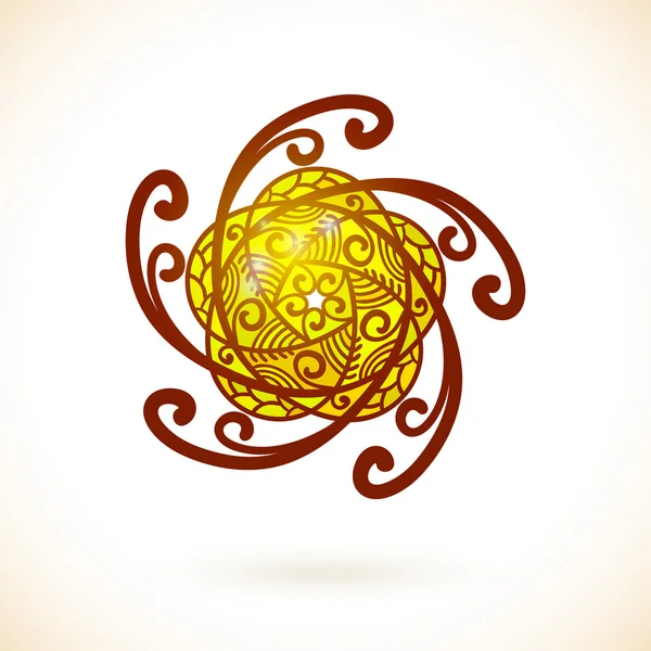 Mandala étnico ornamental — Archivo Imágenes Vectoriales