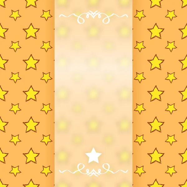 Banner no fundo estrela amarela — Vetor de Stock