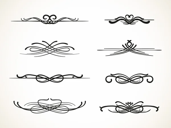 Kalligrafische lijn pagina decoratie — Stockvector