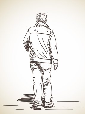 Yürüyen adam taslağını