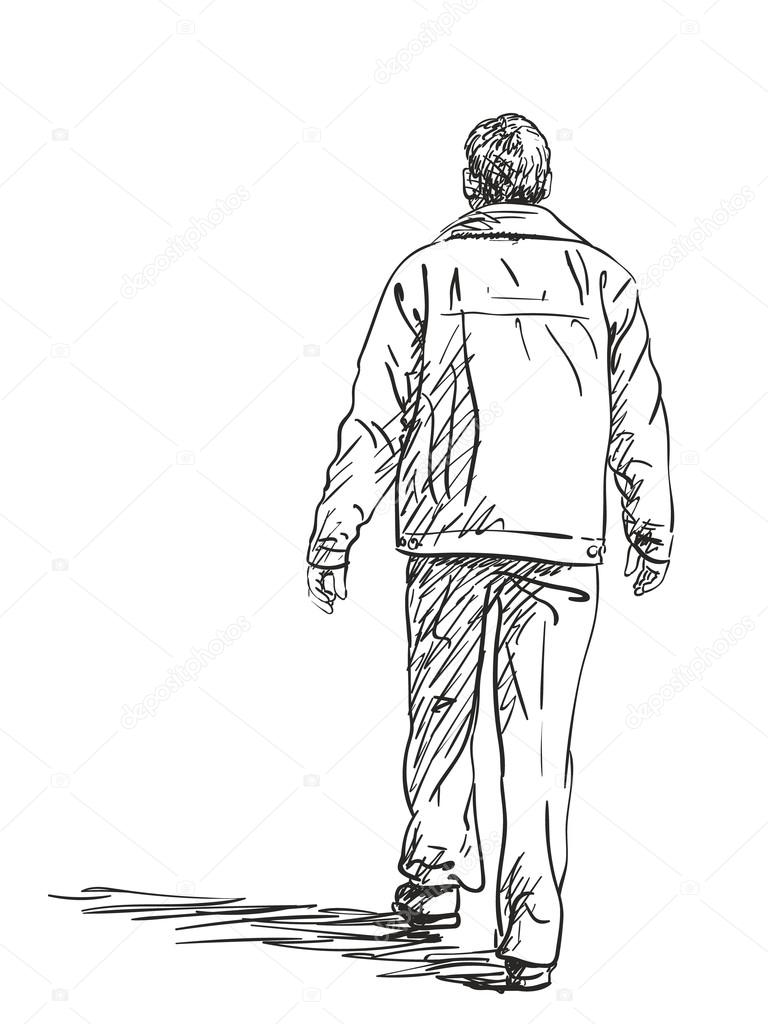 140+ Single Line Drawing Man Walking Stock Photos, Pictures & Royalty-Free  Images - iStock
