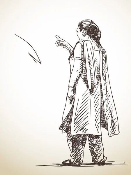 Frau in Salwar Kameez — Stockvektor