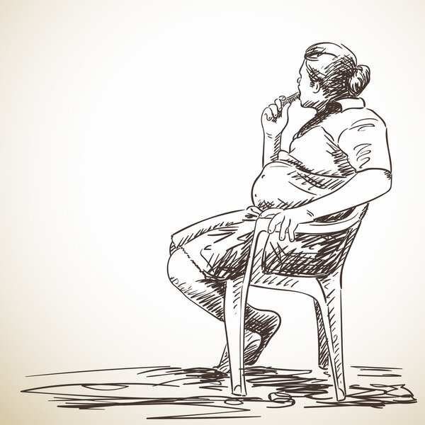 Man sitting on chair