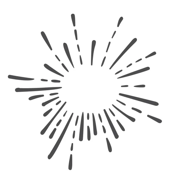 Starburst Doodle Χειροποίητο Σχεδιαστικό Στοιχείο Διάνυσμα Εικονογράφησης Ηλιακής Έκρηξης — Διανυσματικό Αρχείο