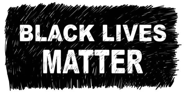 Black Lives Matter Banner Μαύρο Μουτζούρες Λευκό Φόντο Vector Sketch — Διανυσματικό Αρχείο