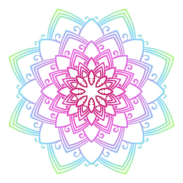 Mandala Decorativo Inspirado Arte Étnico Elemento Diseño Aislado Ilustración Vectorial — Vector de stock