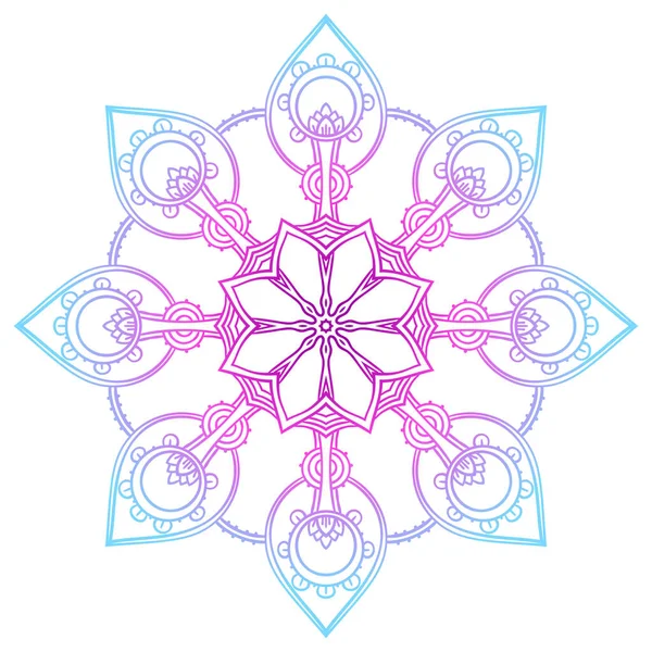 Roue Samsara Décorative Mandala Inspirée Art Ethnique Élément Design Isolé — Image vectorielle