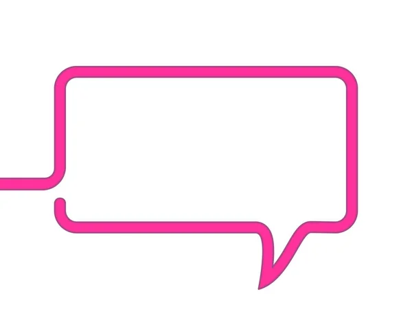 Rectangular Speech Bubble Made One Continuous Line Vector Illustration — Stock Vector