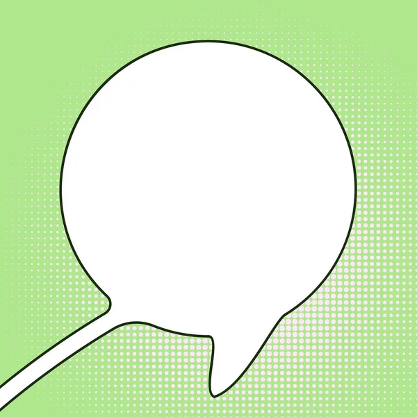 Speech Bubble Made One Continuous Line Drawing Halftone Pop Art — 스톡 벡터