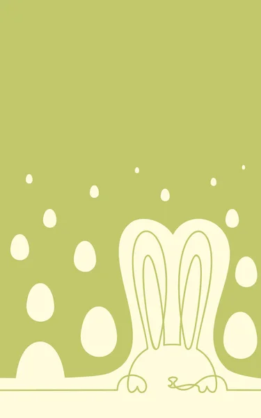 Easter Bunny Eggs Ciągły Rysunek Jednej Linii Wektor Minimalistyczny Ilustracja — Wektor stockowy