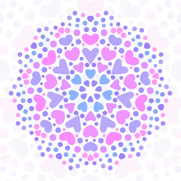 Mandala Made Hearts Isolated Design Element Vector Illustration — Stock Vector