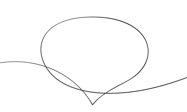 Řečová Bublina Spojitá Jednořádková Kresba Jednoduchá Kresba Kresby Prázdného Komiksového — Stockový vektor
