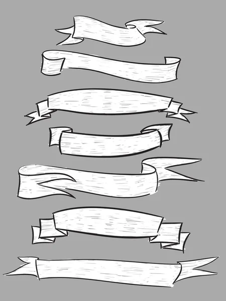 Conjunto de cinta dibujada a mano — Archivo Imágenes Vectoriales