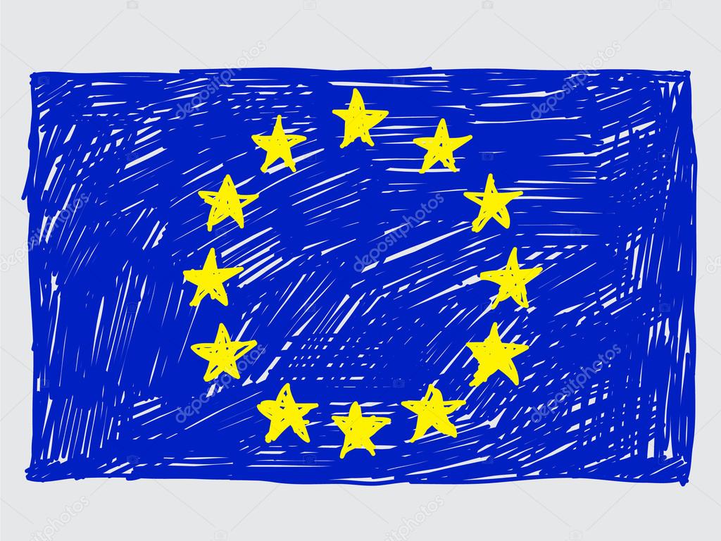 European union flag sketch