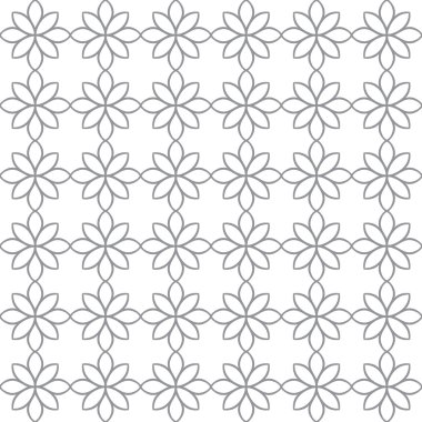 Çiçekler kesintisiz çizgiler desen