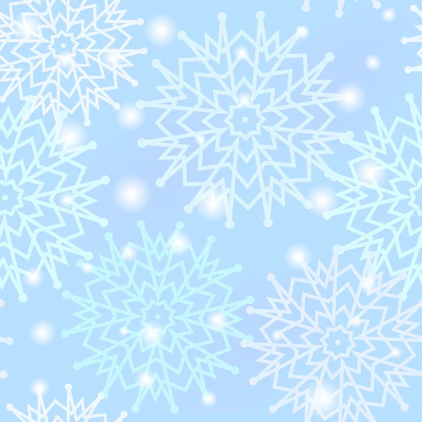 Snowflakes seamless texture — Stock Vector