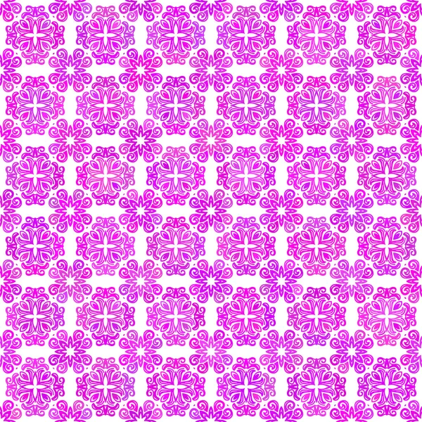 Ornamento Magenta sin costura dibujado a mano — Vector de stock