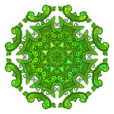 Yeşil yuvarlak desen