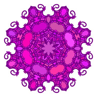 Mor soyut yuvarlak desen