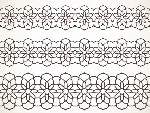 Hjärtan och blommor gränsen — Stock vektor