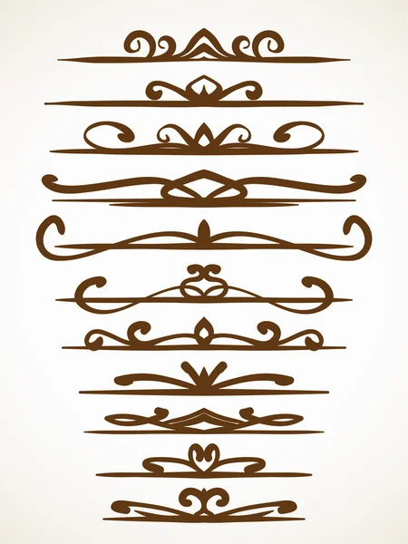 Decoraciones de página caligráfica — Vector de stock