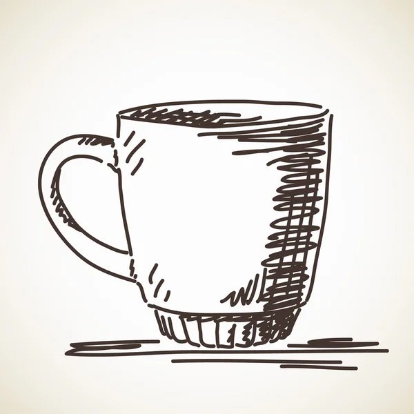 Sketch of mug — Stock Vector