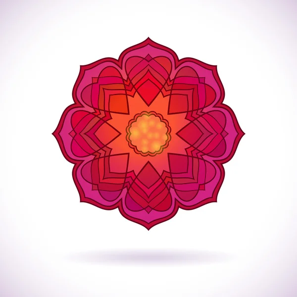 Ornamento de flor redonda — Archivo Imágenes Vectoriales