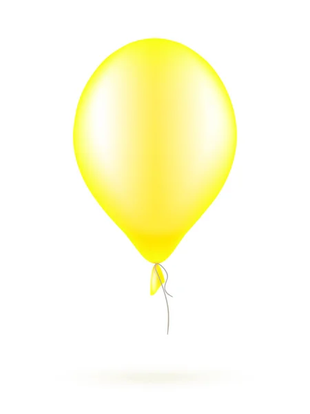 Ballon jaune isolé — Image vectorielle