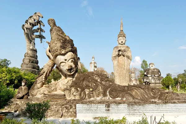 Reclinando Buda no Parque Buda — Fotografia de Stock