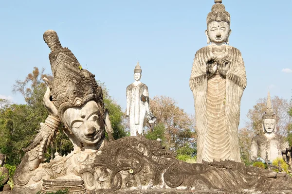 Ležící Buddha, Buddha parku — Stock fotografie