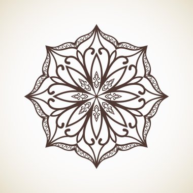 yuvarlak çiçekli süsleme