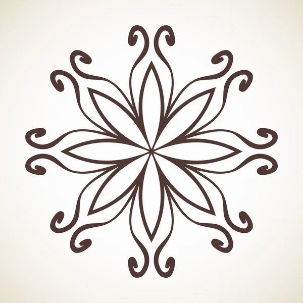 Ornamento floral circular — Vetor de Stock