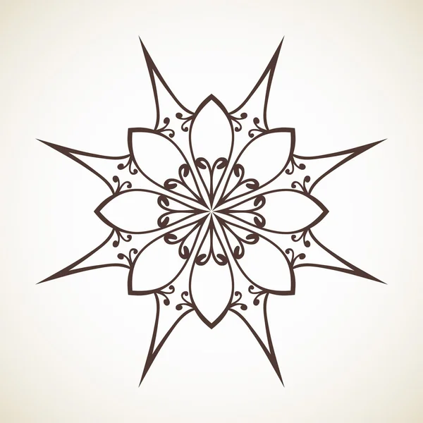 Adorno floral circular — Vector de stock