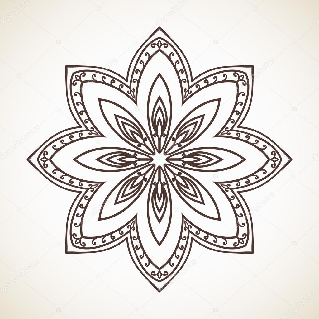 Round flower pattern Stock Vector Image by ©OlgaTropinina 66487507