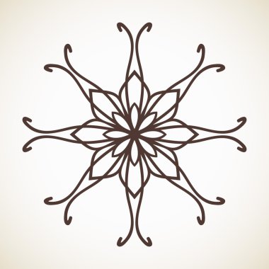 Çiçek süsleme tasarım öğesi,