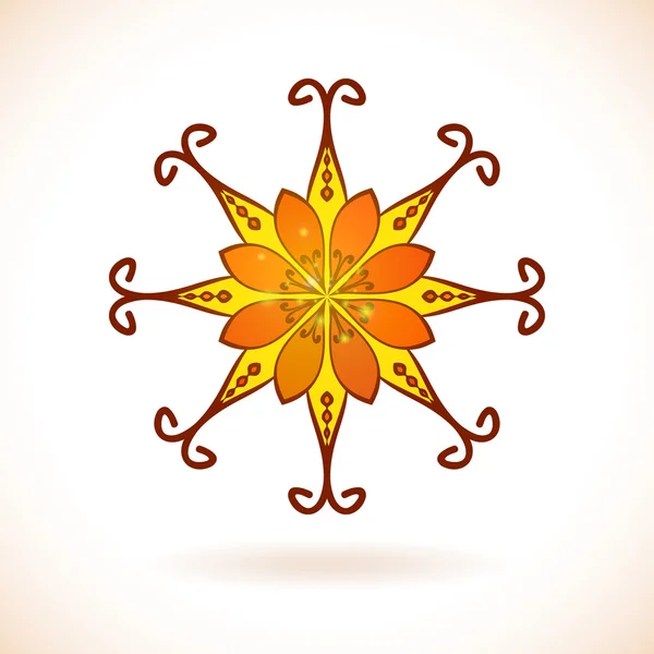 Элемент цветочного орнамента , — стоковый вектор