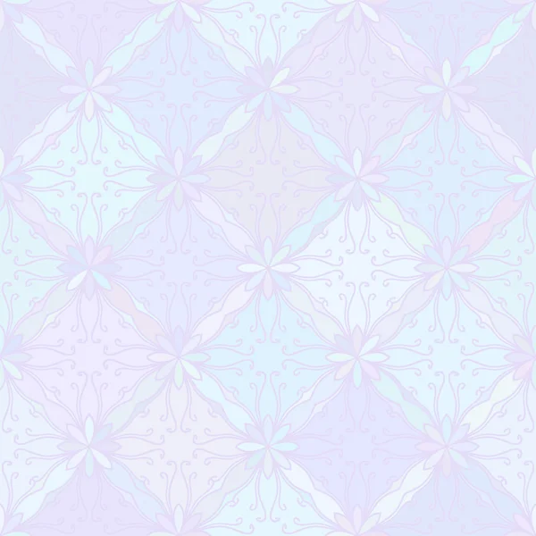 Geometric  flowers Seamless pattern — Stock Vector