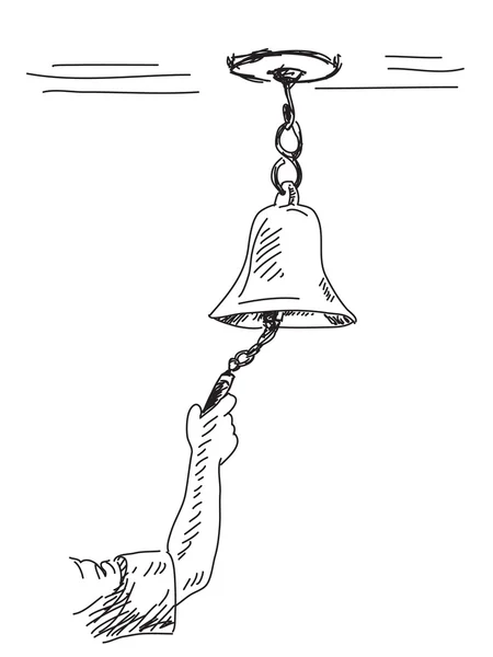 Schets van bell Hand getrokken — Stockvector