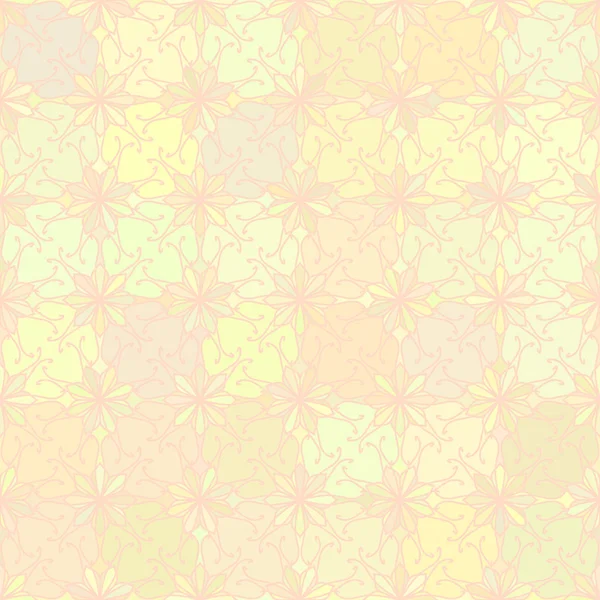 Seamless floral yellow pattern — Stock Vector