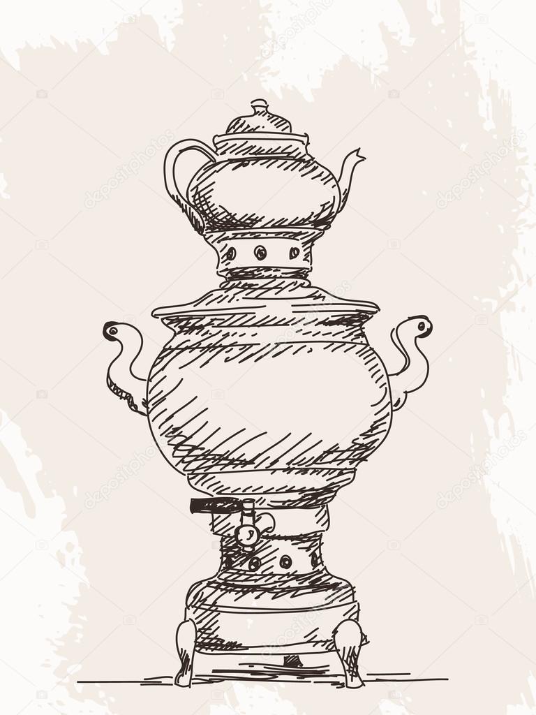 Semaver el çizmek — Stok Vektör © OlgaTropinina 78788472