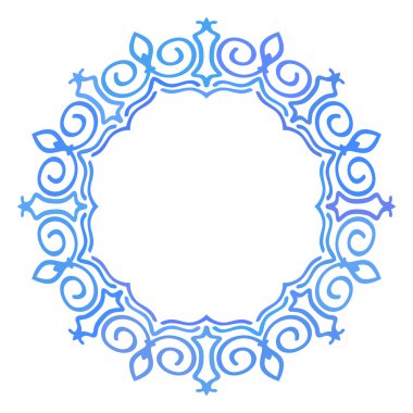 Mavi yuvarlak çerçeve