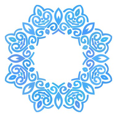 Mavi yuvarlak çerçeve