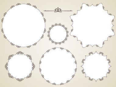 Dekoratif yuvarlak çerçeve