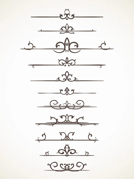 Conjunto de bordes decorativos — Archivo Imágenes Vectoriales