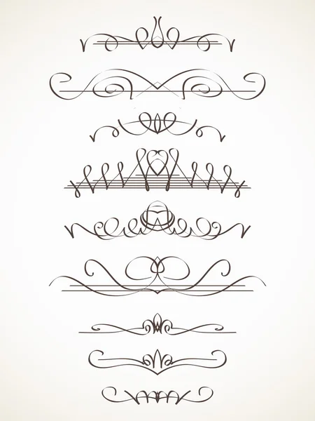 Bordures décoratives fixées — Image vectorielle