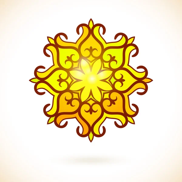 Arabské zlatý ornament — Stockový vektor