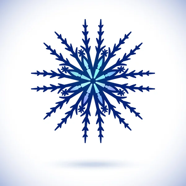 Floco de neve colorido de Natal — Vetor de Stock
