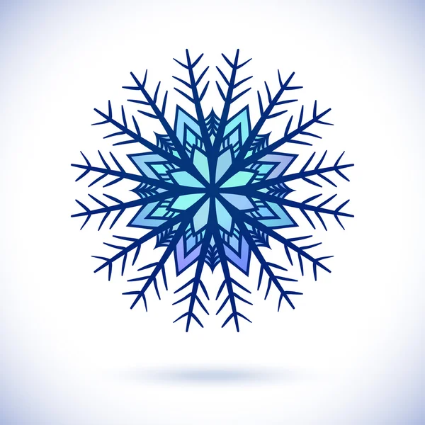 Floco de neve colorido de Natal — Vetor de Stock