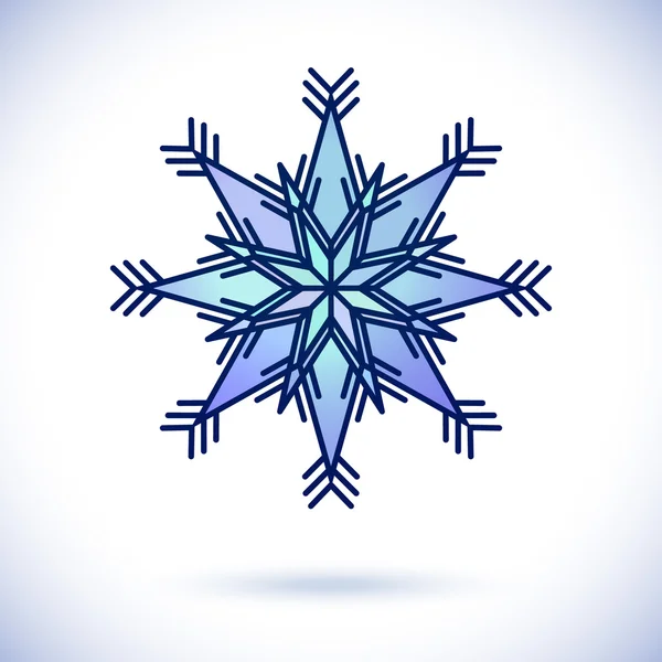 Navidad copo de nieve colorido — Vector de stock