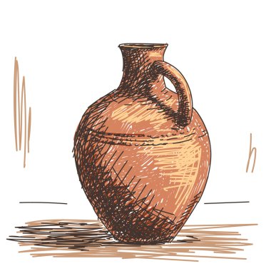 Seramik sürahi taslağını